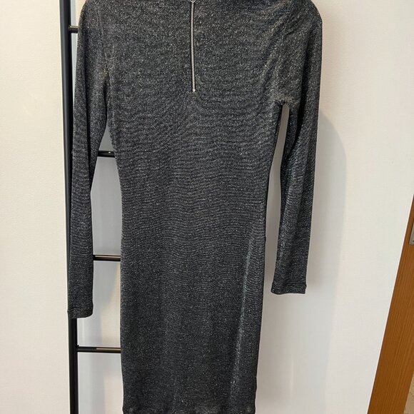 Ted Baker Lizzey Metallic Twist Ruched Cocktail Dressed - Size 1/US 4 - Picture 3 of 8